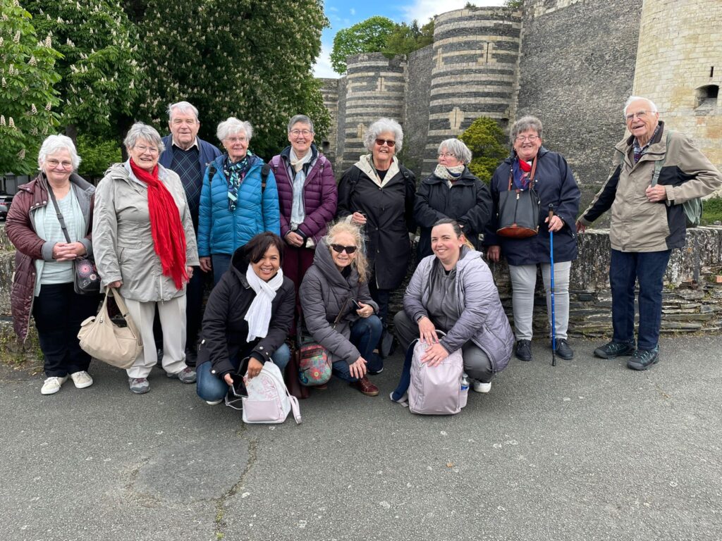 Photo du groupe de la paroisse réformée de Granges-Marnand (Canton de Vaud, Suisse) en voyage à Angers en mai 2024.